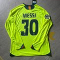 Lionel Messi Long-Sleeve Retro Yellow-Green Barcelona Jersey – 2005/06 Season