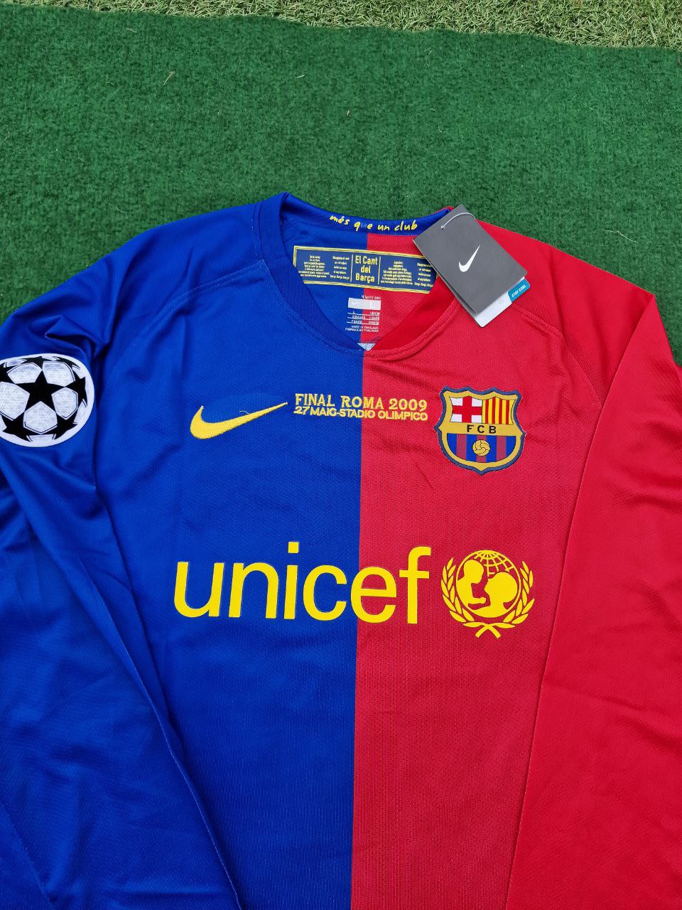 Lionel Messi Barcelona 2009 Rome Champions League Final Retro Jersey