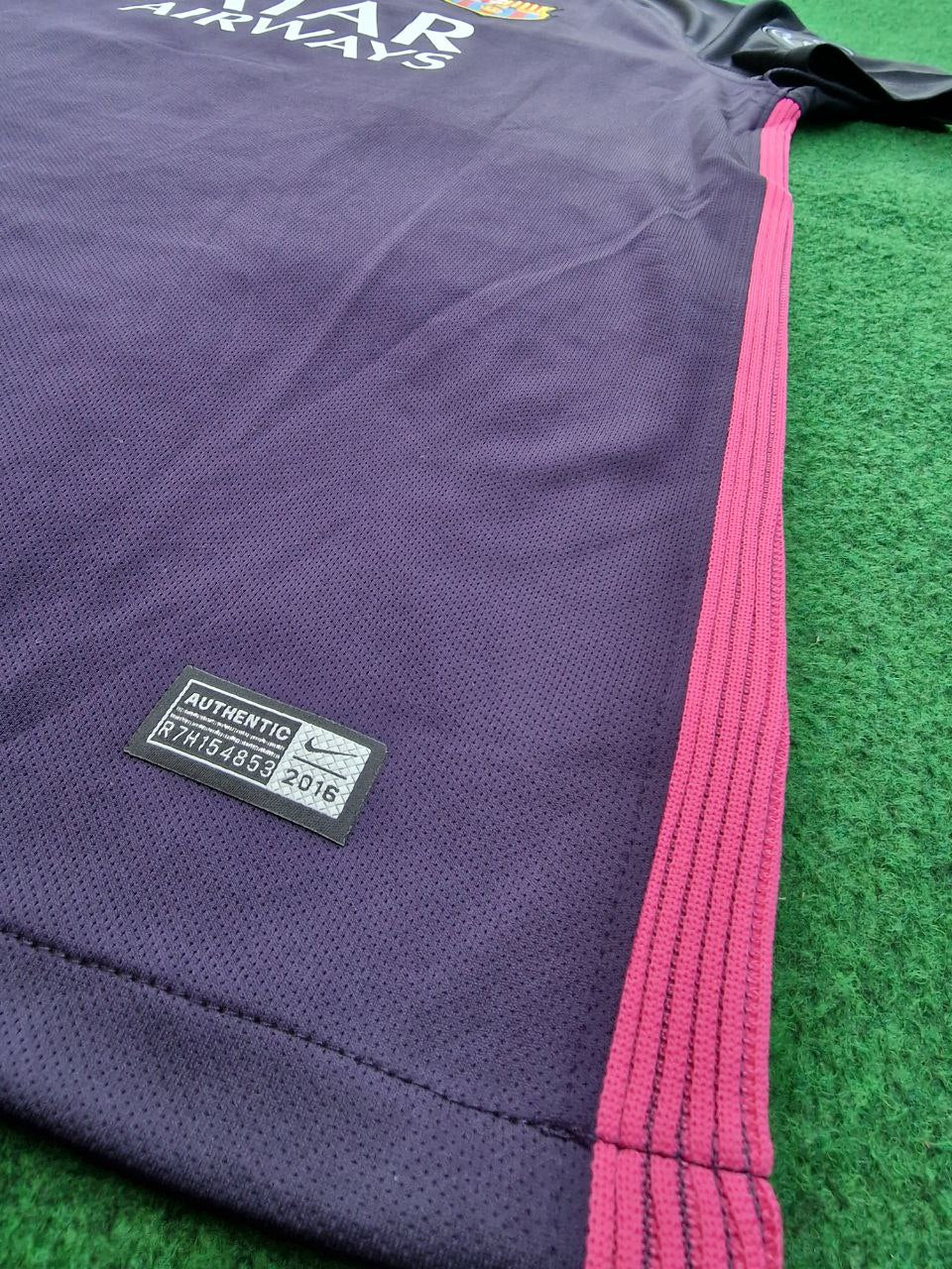 Neymar Jr Long-Sleeve Retro Pink Barcelona 2014/15 Jersey